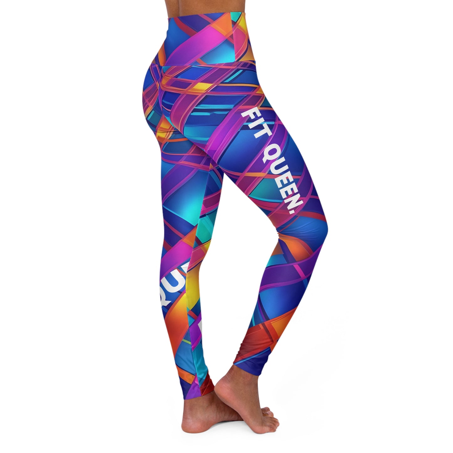 Fit Queen. High-Waisted Women's Leggings. Colorful. Women's Activewear