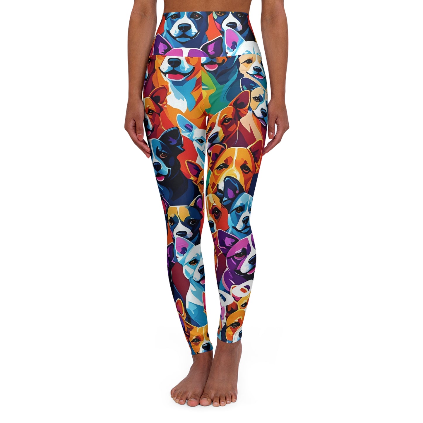 Dog Mom. High-Waisted Women's Leggings, Yoga Leggings