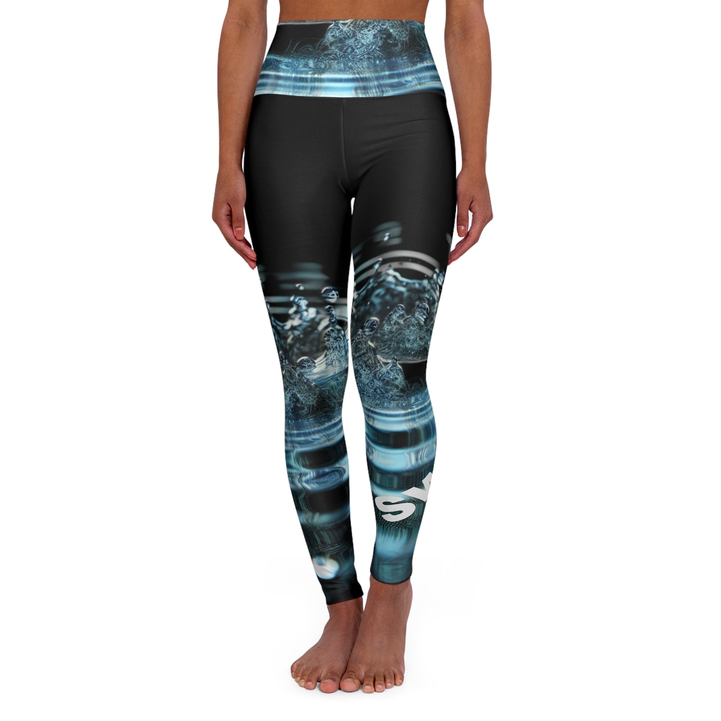 Swim Mom. High-Waisted Women's Leggings, Yoga Pants