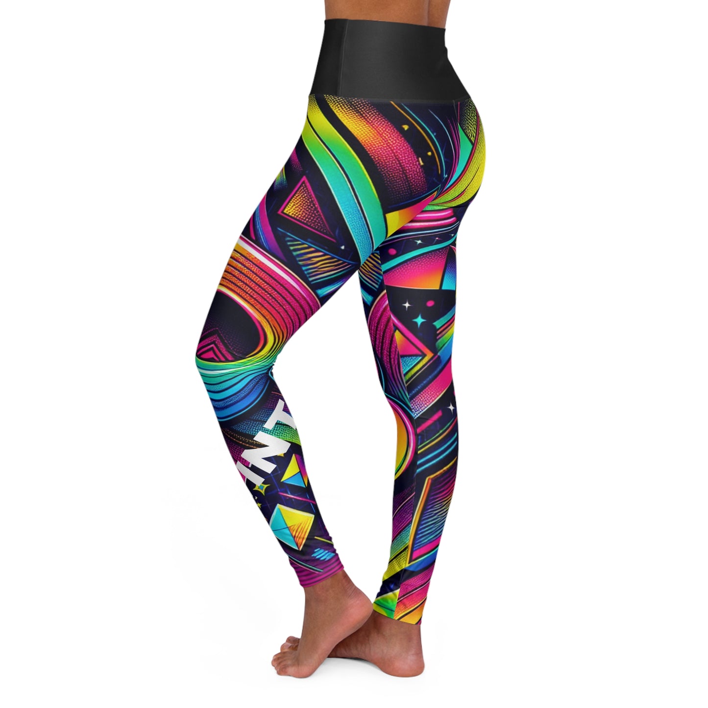 Vintage. High-Waisted Women's Leggings, Yoga Leggings