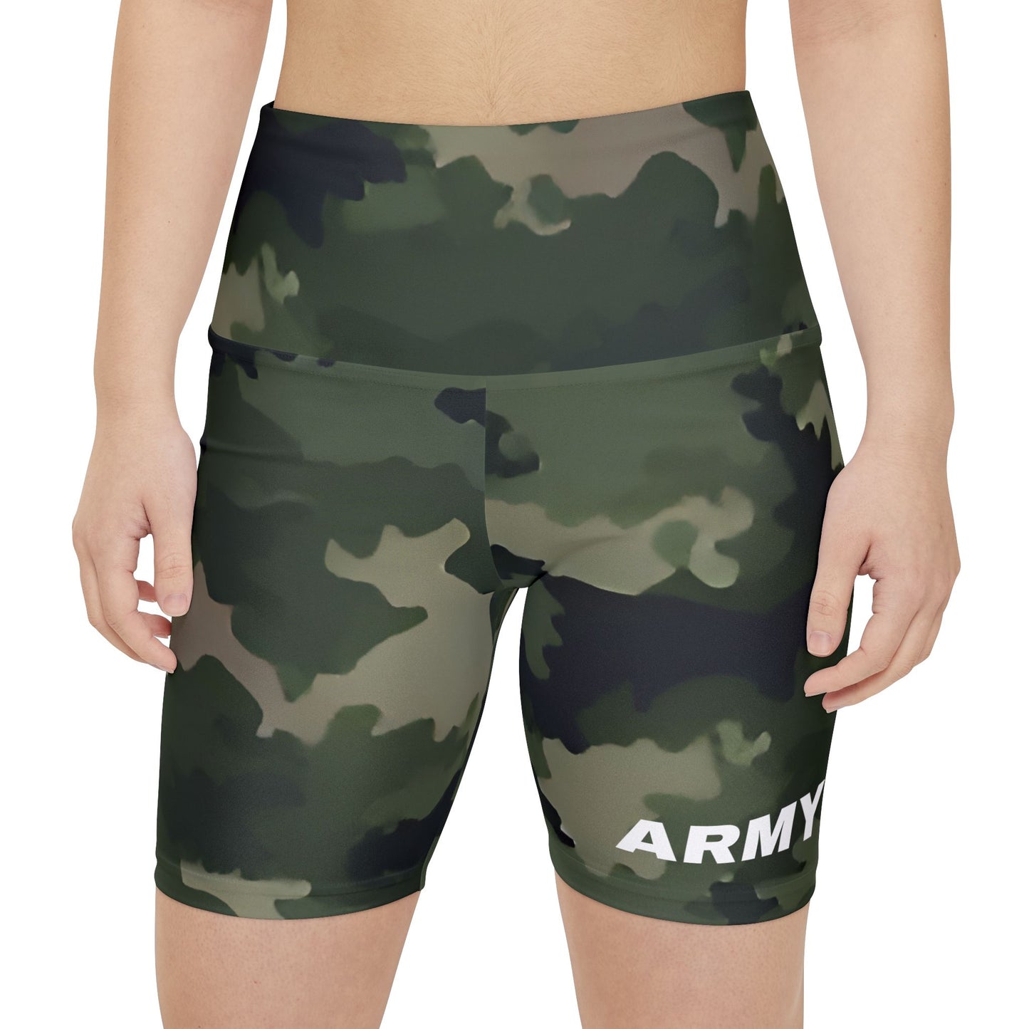 Army Girl. Women's Biker Shorts - Graphic Activewear