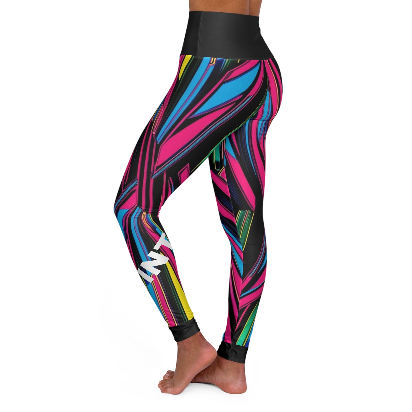 Vintage. High-Waisted Women's Leggings, Yoga Leggings