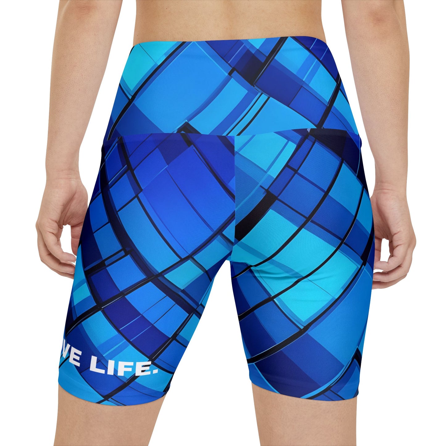 Live Fit. Love Life. Women's Biker Shorts - Graphic Activewear