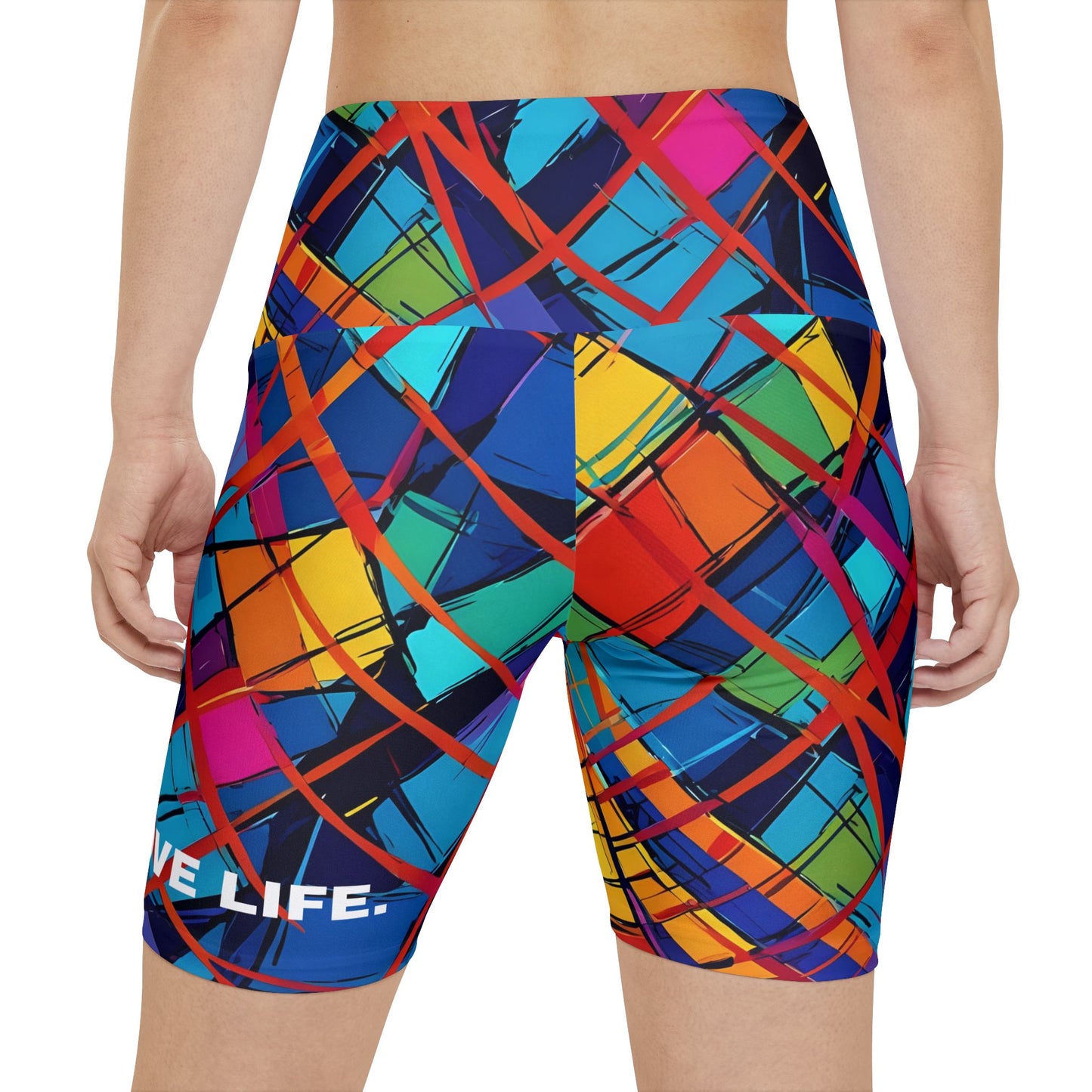 Live Fit. Love Life. Women's Biker Shorts - Graphic  Activewear
