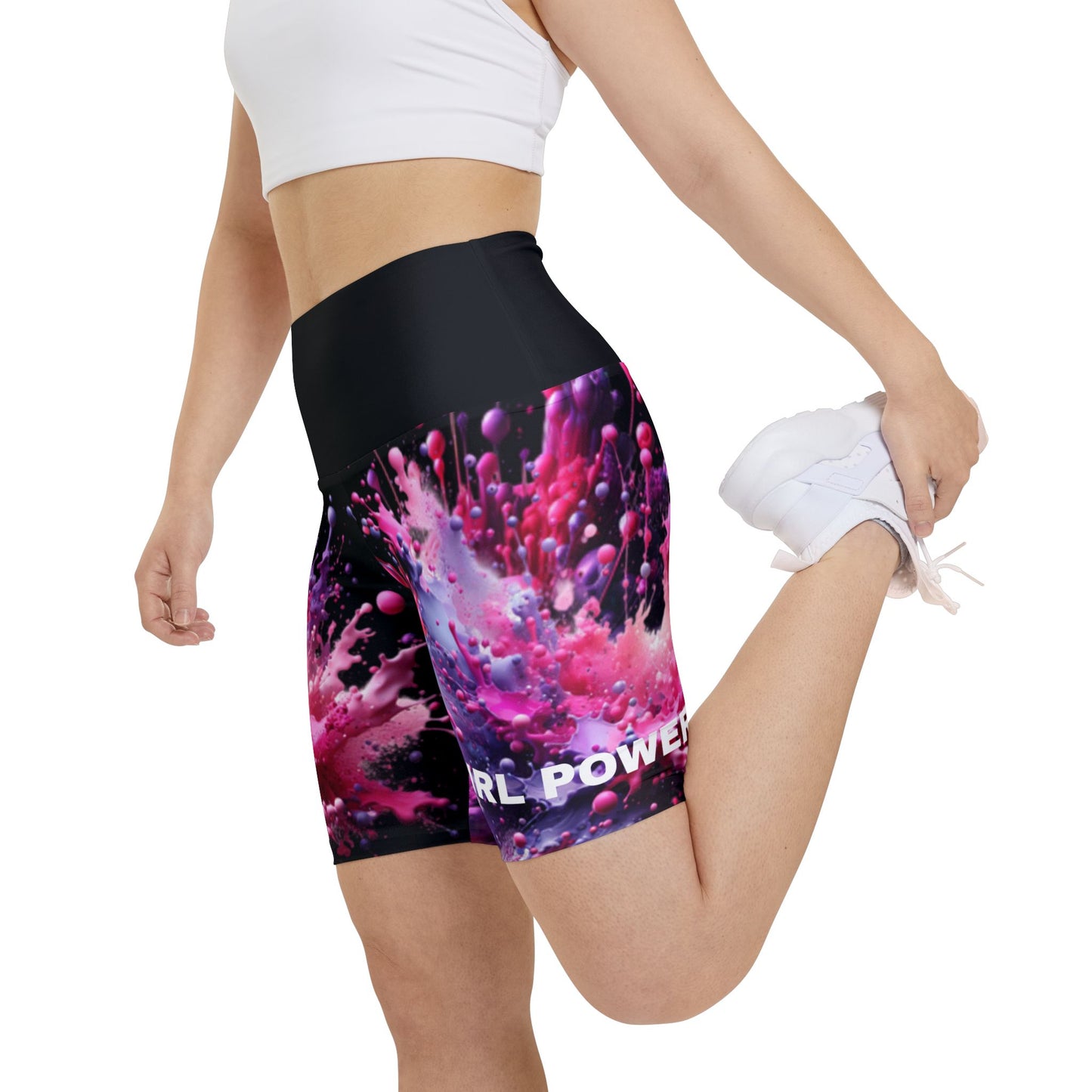 Girl Power. Women's Biker Shorts - Graphic  Activewear
