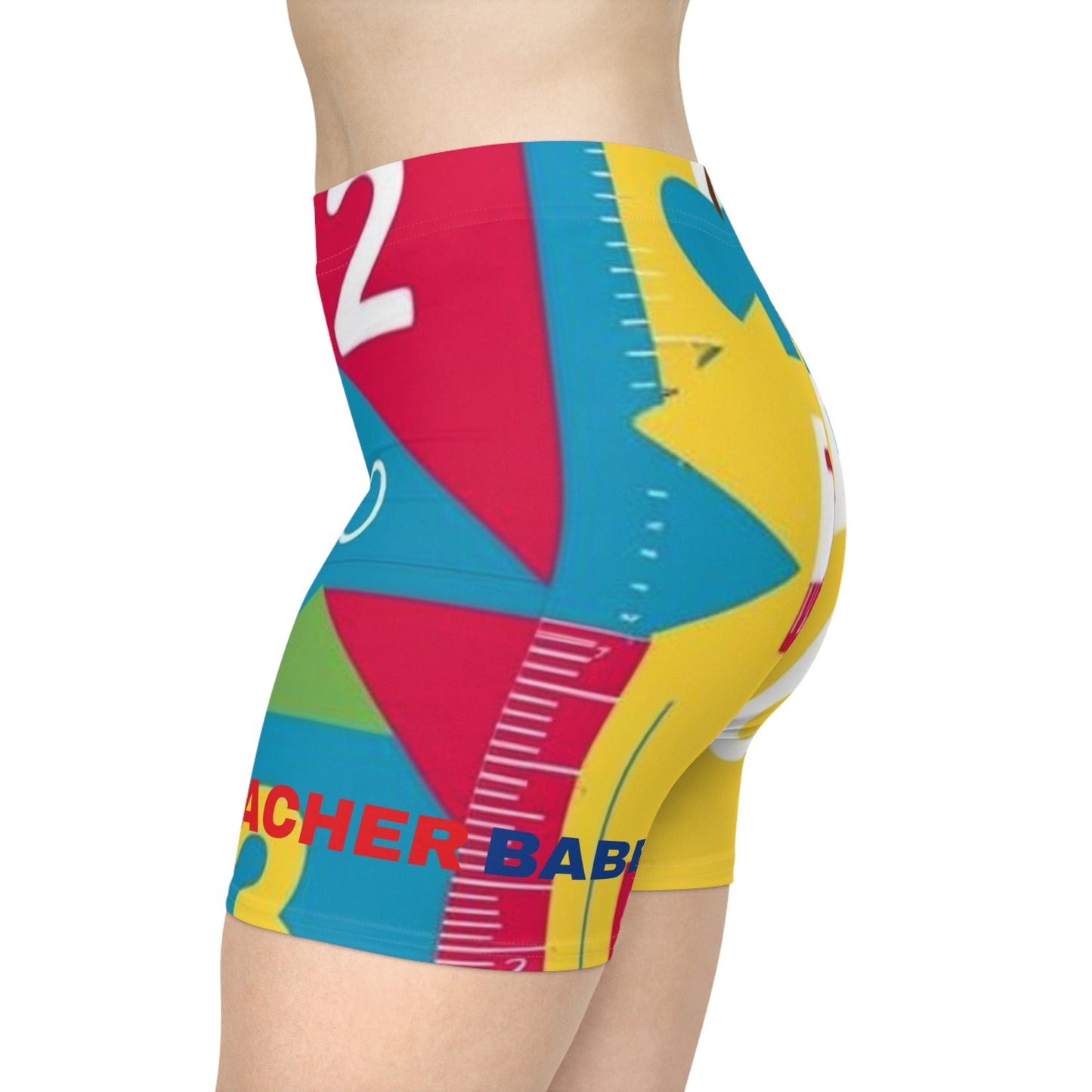 Teacher Babe. Women's Biker Shorts - Graphic  Activewear