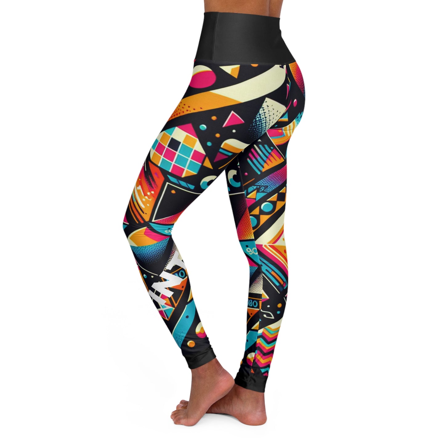 Vintage. High-Waisted Women's Leggings, Yoga Leggings