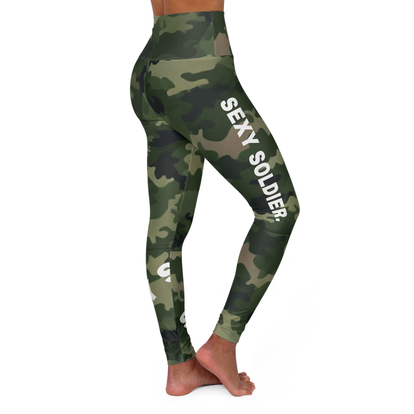 Sexy Soldier. High-Waisted Women's Leggings, Yoga Leggings