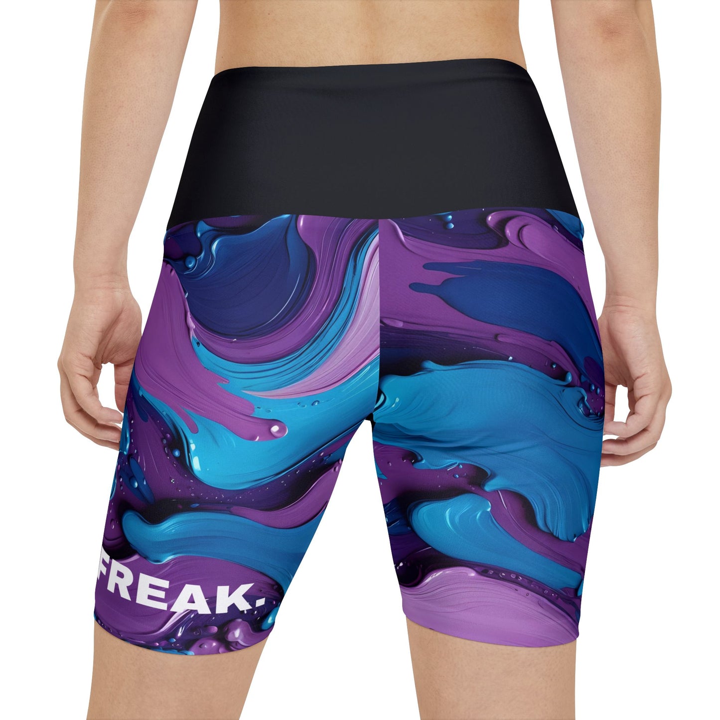 Fitness Freak. Women's High-Waisted Biker Shorts - Graphic  Activewear
