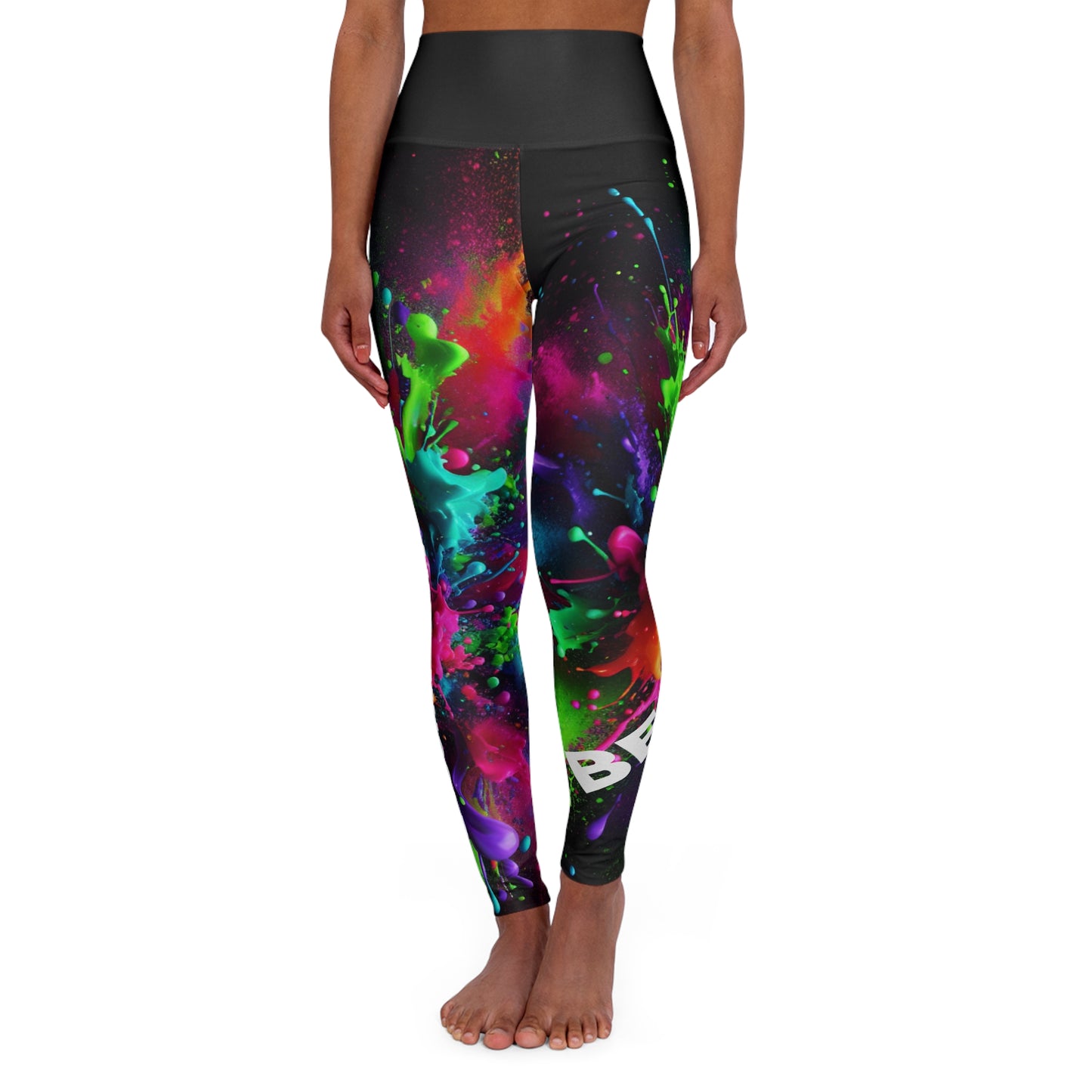 Beauty. Brains. Muscle. High-Waisted Women's Leggings. Yoga pants, Statement Design