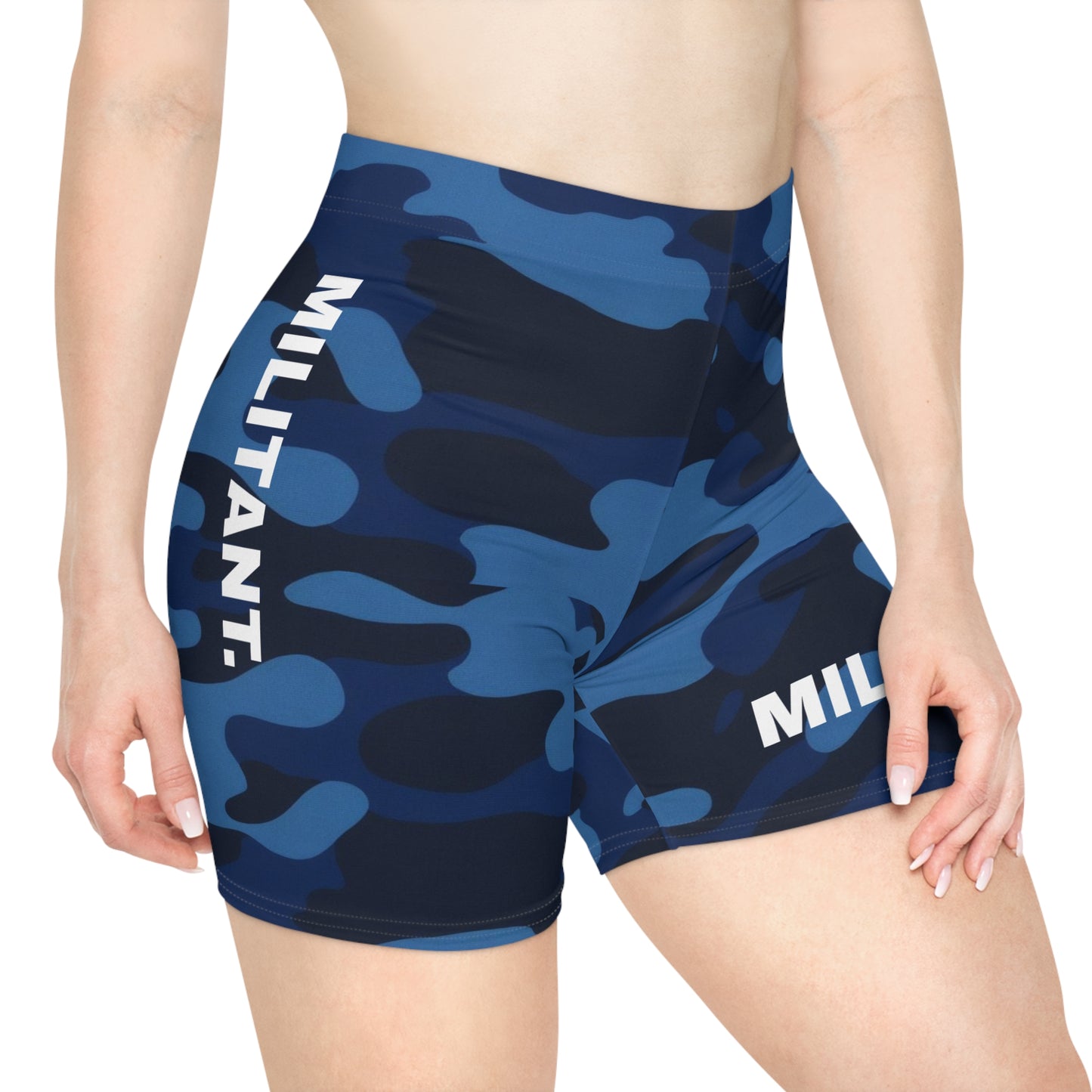 Militant. Women's Biker Shorts - Graphic  Activewear