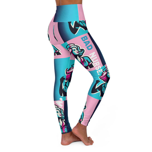 Bad Nurse. High-Waisted Women's Leggings, Yoga Leggings, Colorful, Vibrant