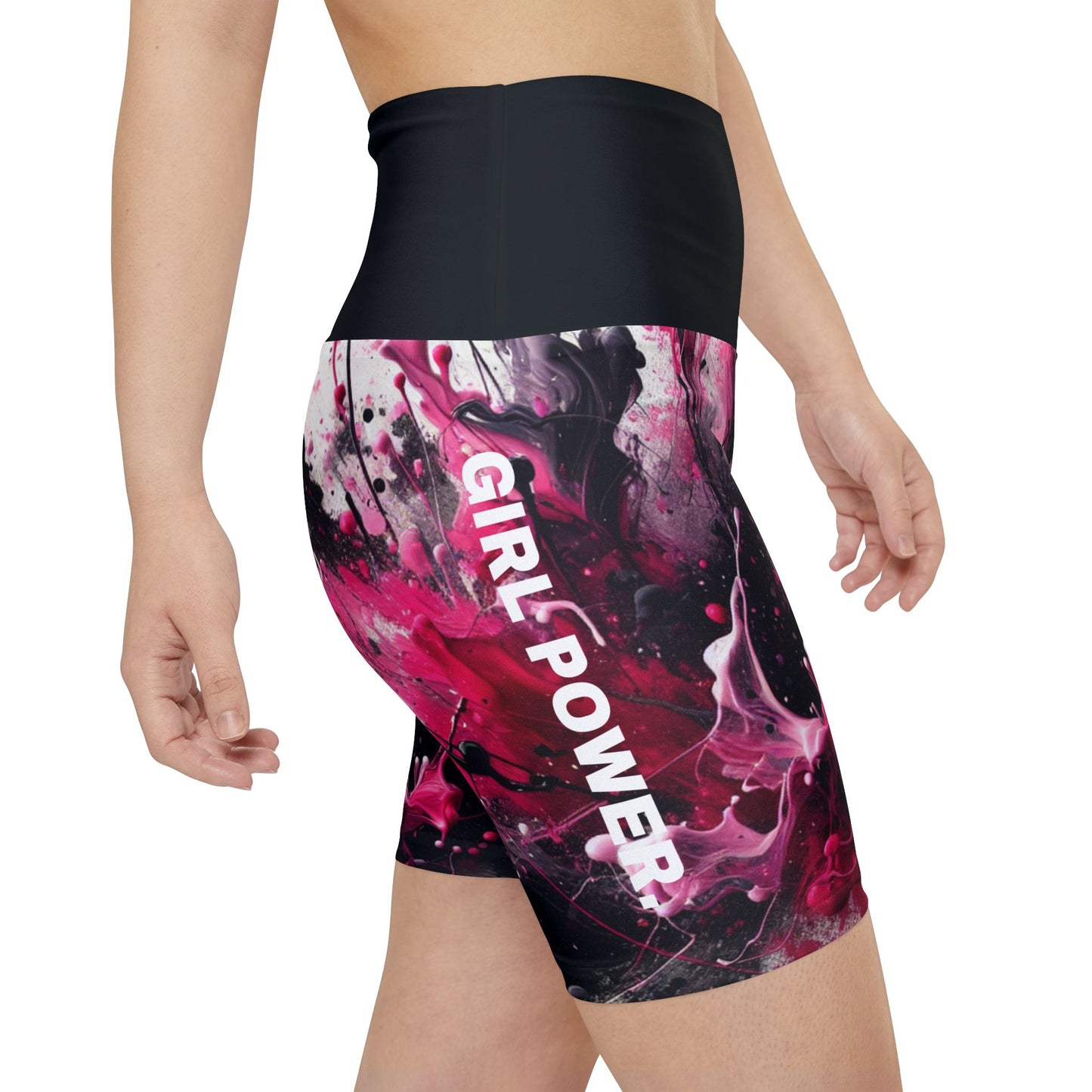 Girl Power. Women's Biker Shorts - Graphic  Activewear