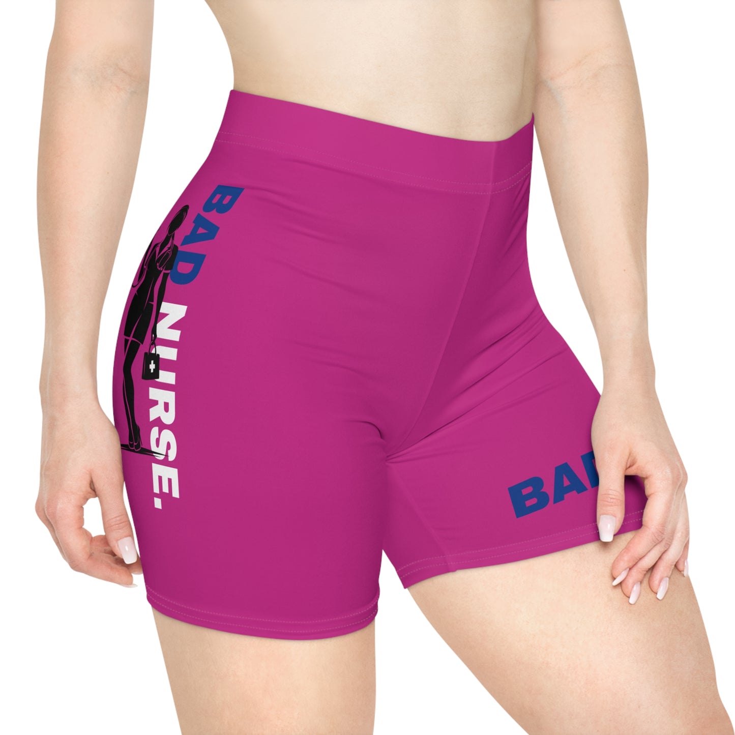 Bad Nurse. Women's Biker Shorts - Graphic  Activewear