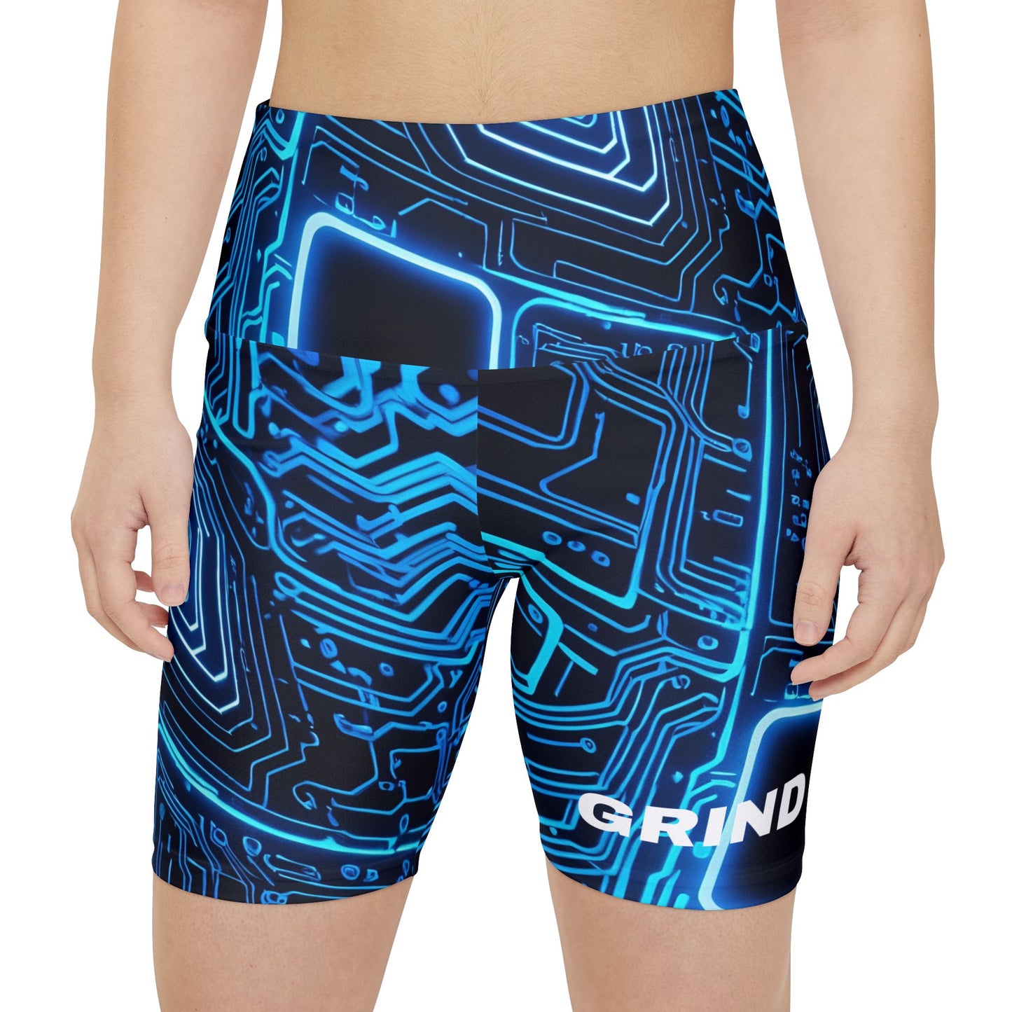 Grind Mode On. Women's Biker Shorts - Graphic  Activewear