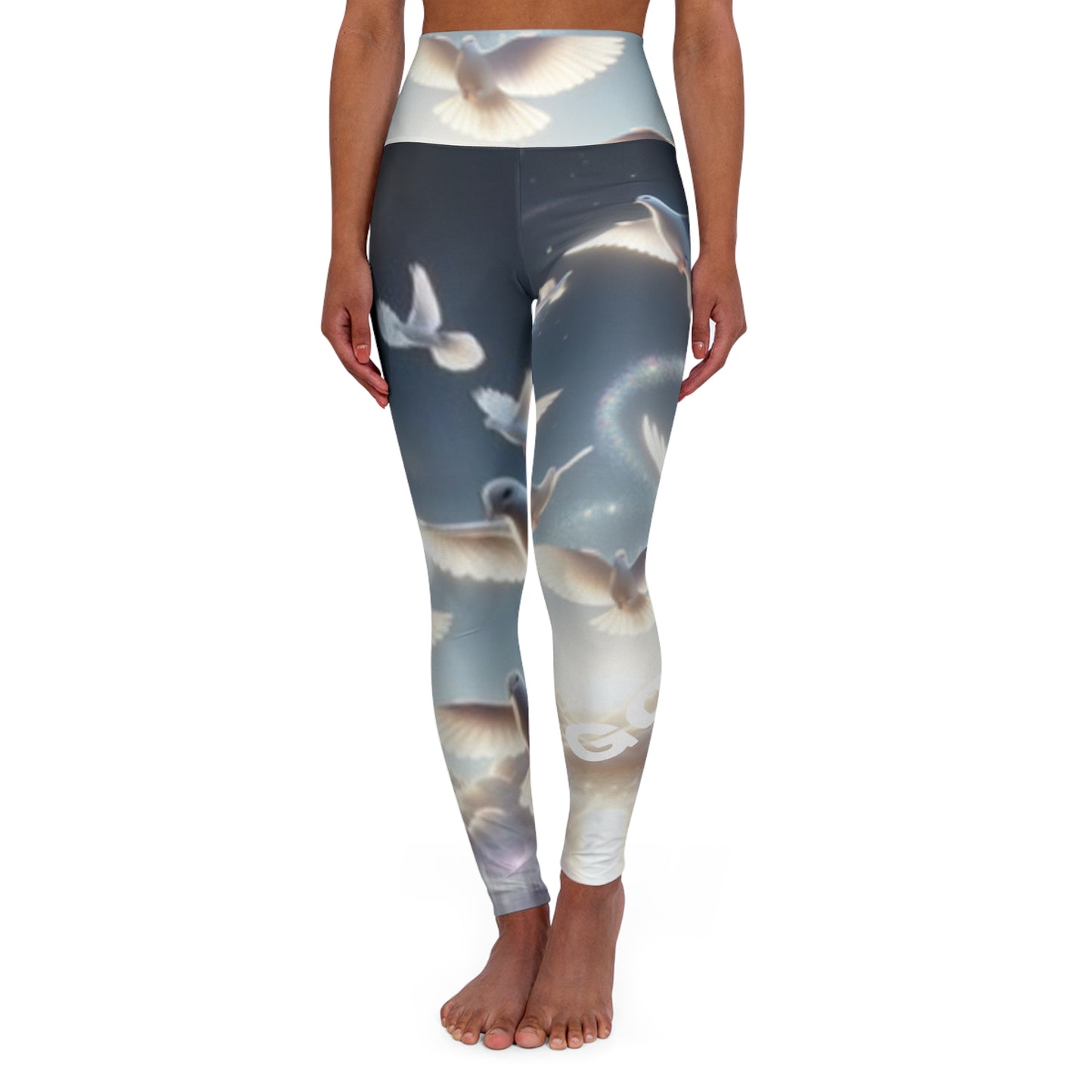 God Can. High-Waisted Women's Leggings, Religious Statement