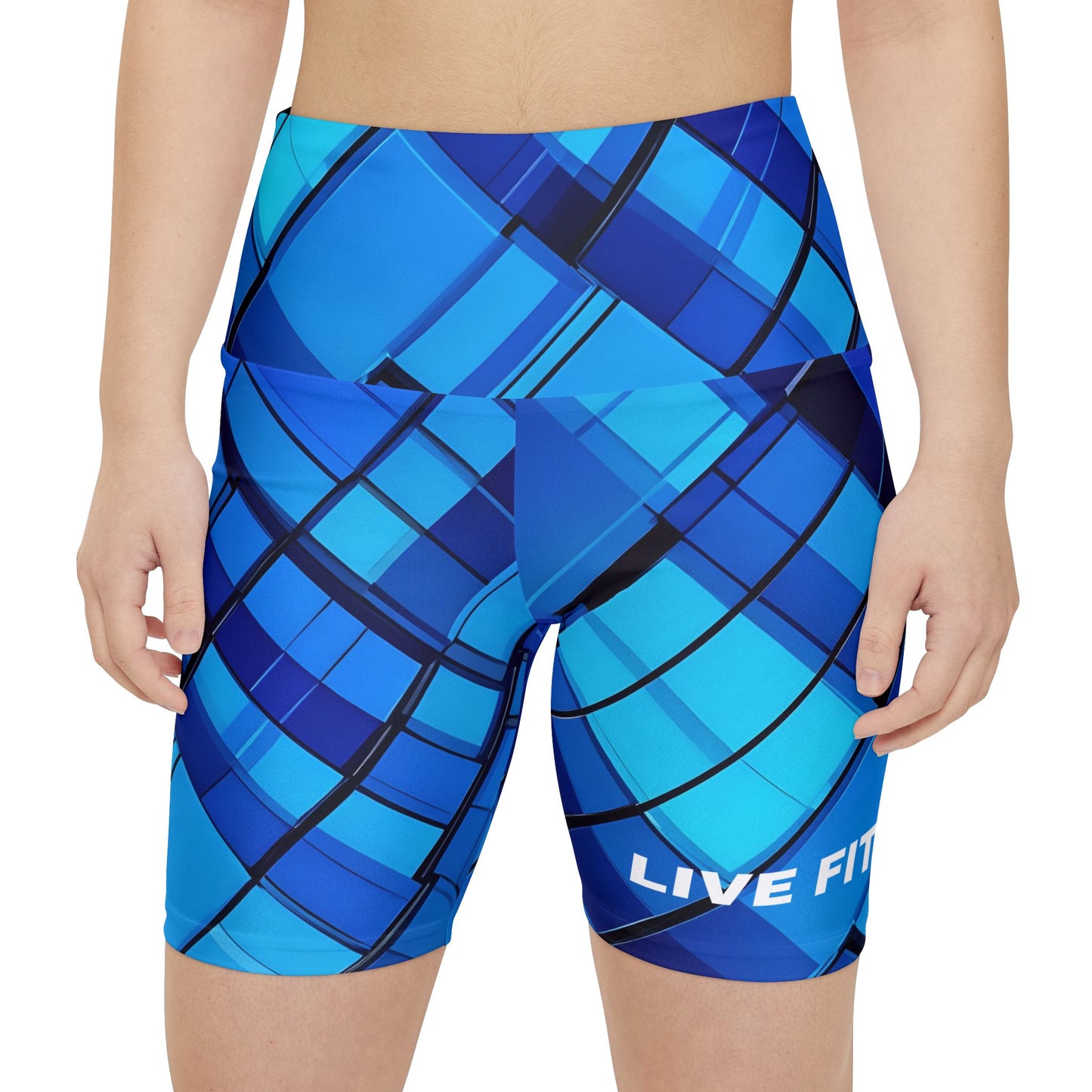 Live Fit. Love Life. Women's Biker Shorts - Graphic  Activewear