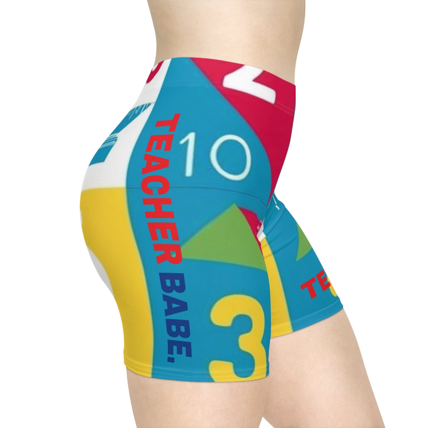 Teacher Babe. Women's Biker Shorts - Graphic  Activewear