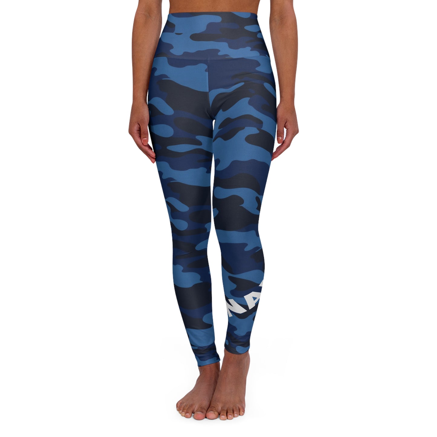 Navy Girl. High-Waisted Women's Leggings, Yoga Leggings