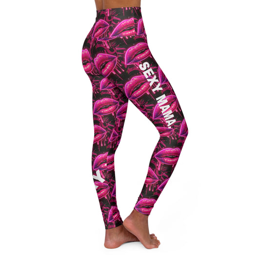 Sexy Mama. High-Waisted Women's Leggings, Yoga Leggings