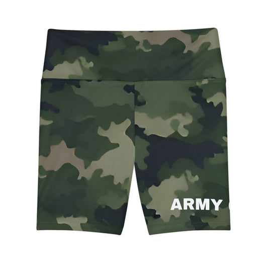 Army Girl. Women's Biker Shorts - Graphic  Activewear