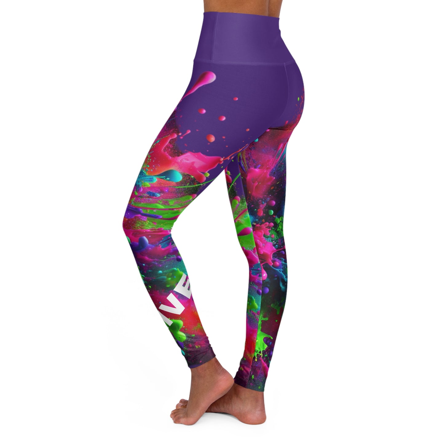 Live Bold. Lift Heavy. High-Waisted Women's Leggings. Yoga pants, Statement Design