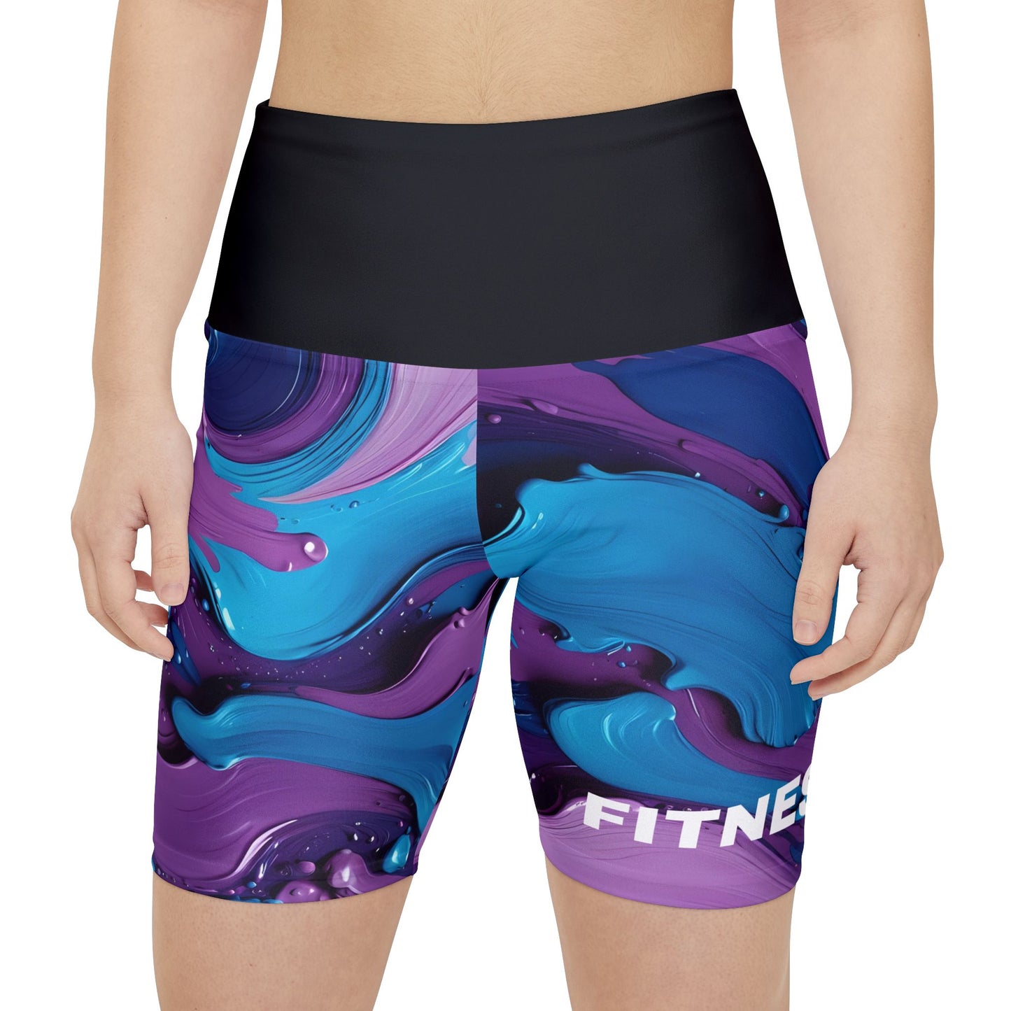 Fitness Freak. Women's High-Waisted Biker Shorts - Graphic  Activewear