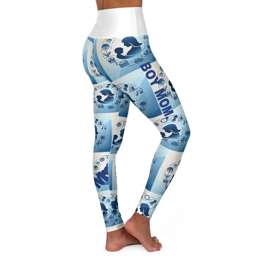 Boy Mom High-Waisted Women's Leggings, Yoga Leggings