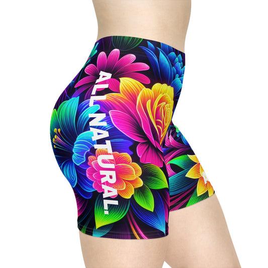 All Natural. Women's Biker Shorts - Graphic  Activewear