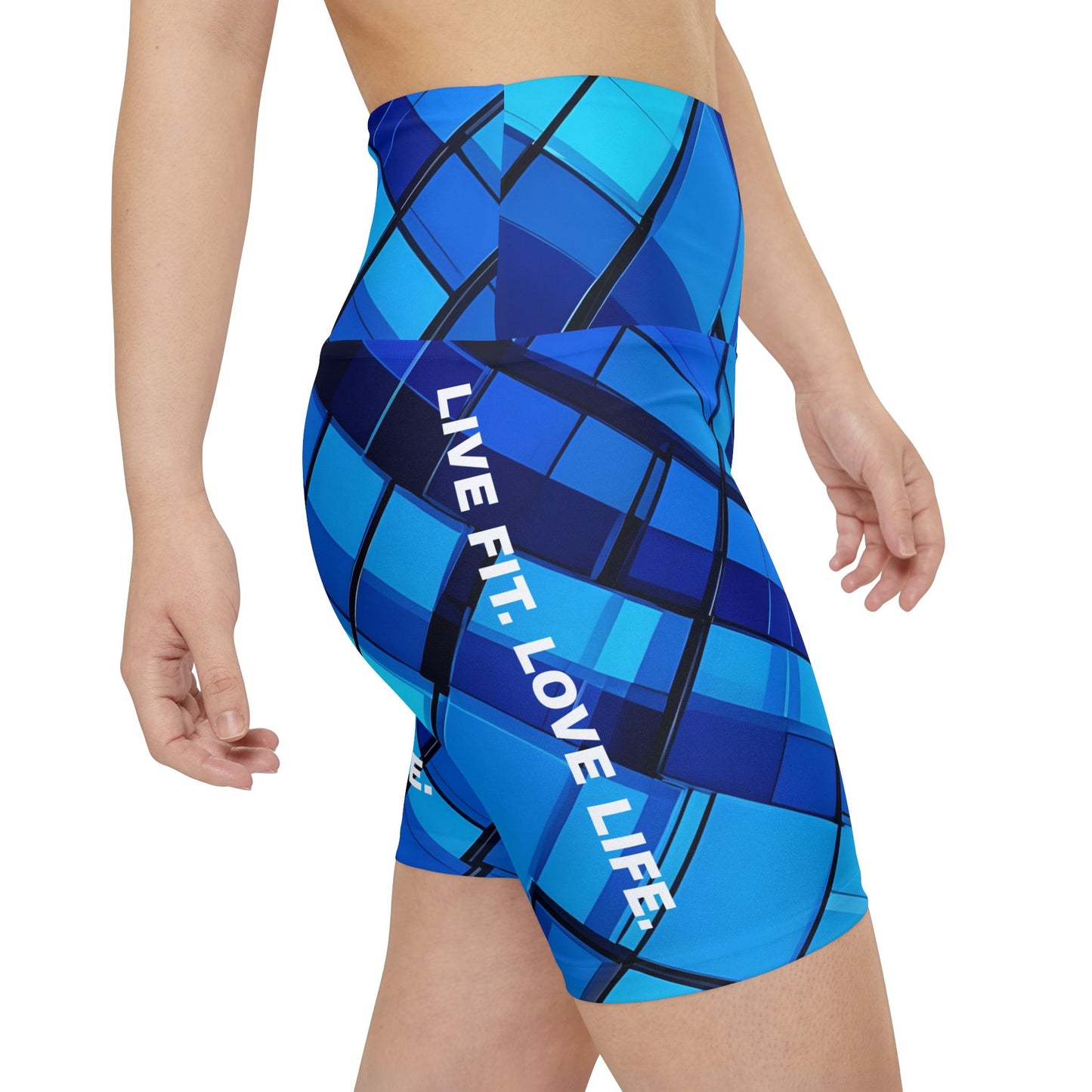 Live Fit. Love Life. Women's Biker Shorts - Graphic  Activewear