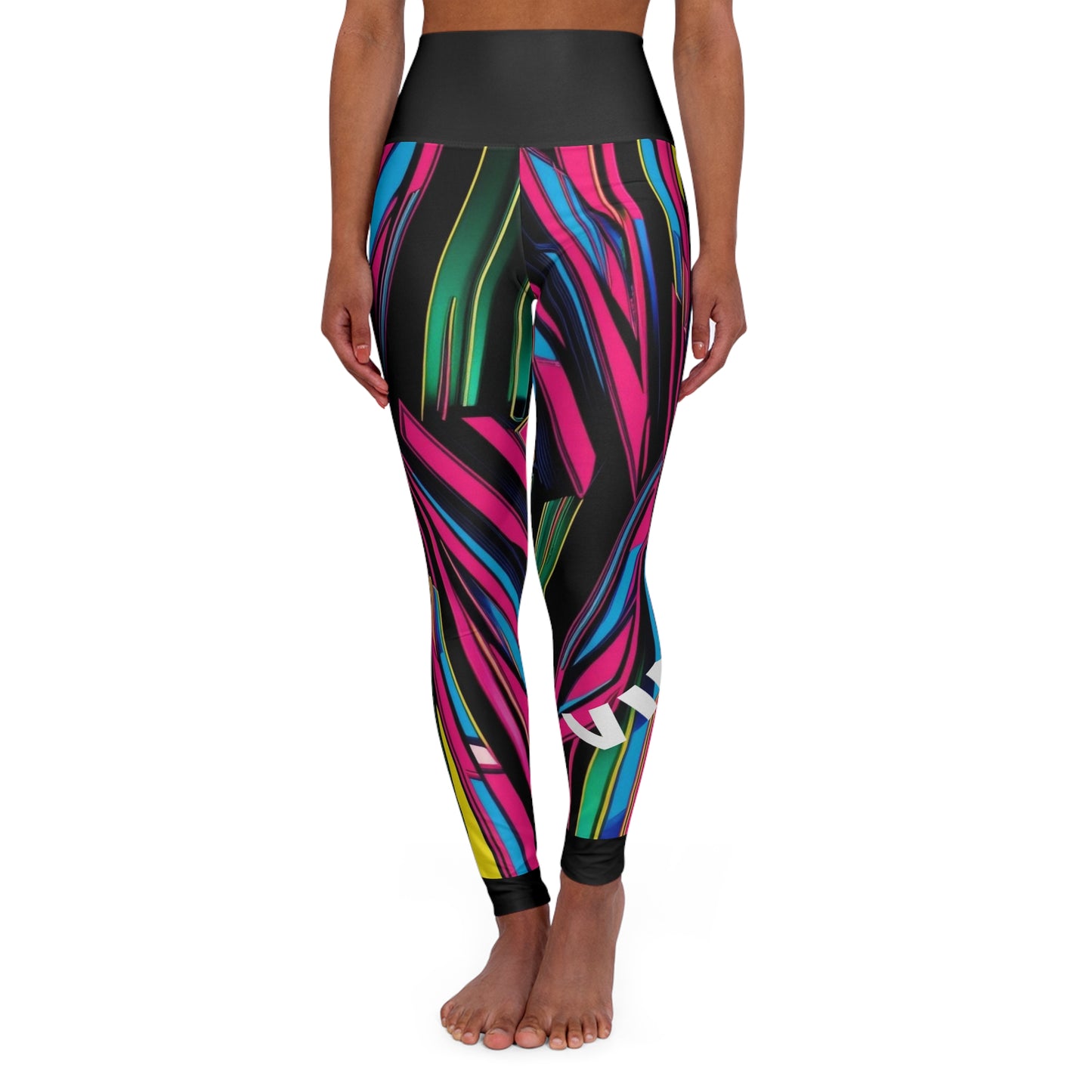 Vintage. High-Waisted Women's Leggings, Yoga Leggings