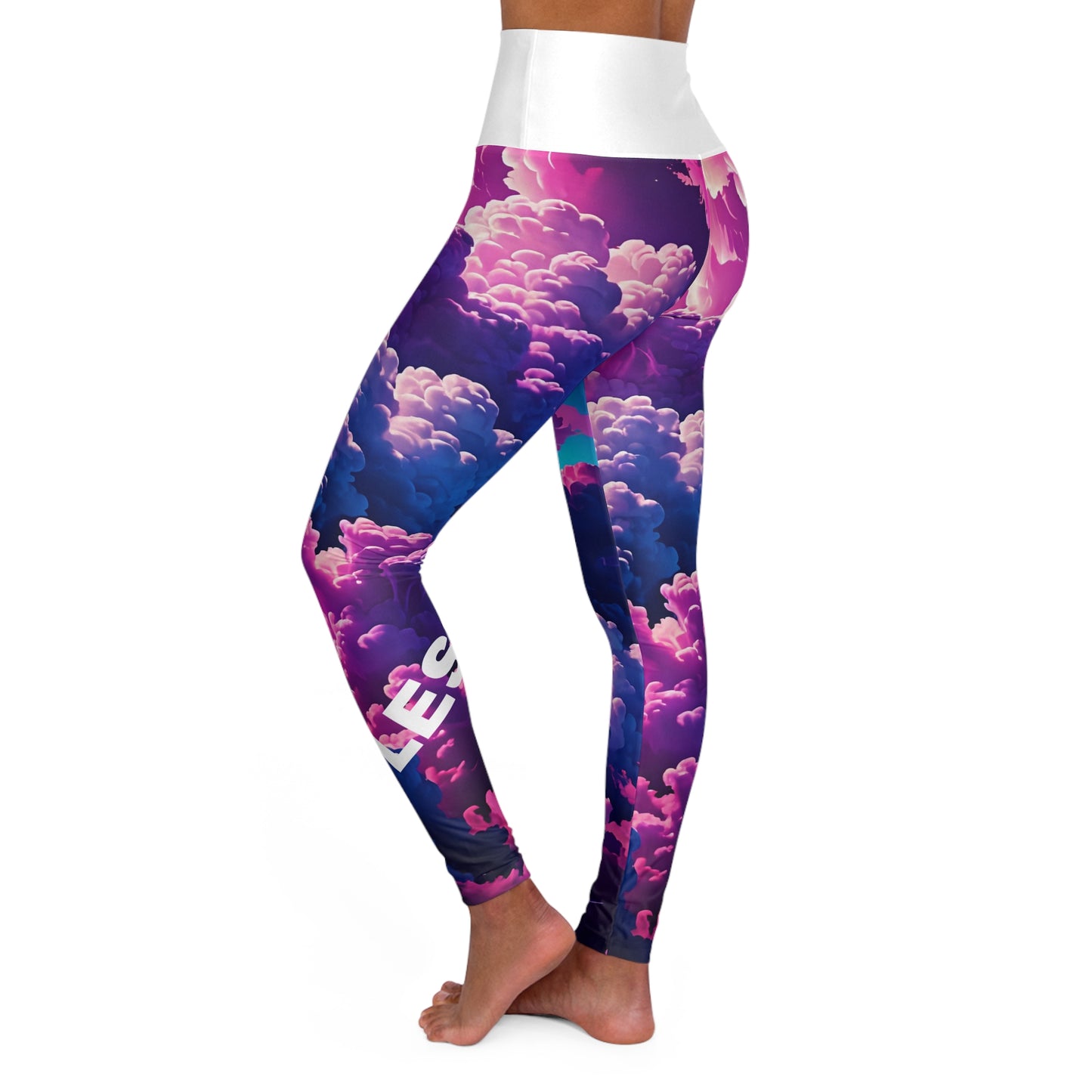 Blessed. High-Waisted Women's Leggings, Religious Statement
