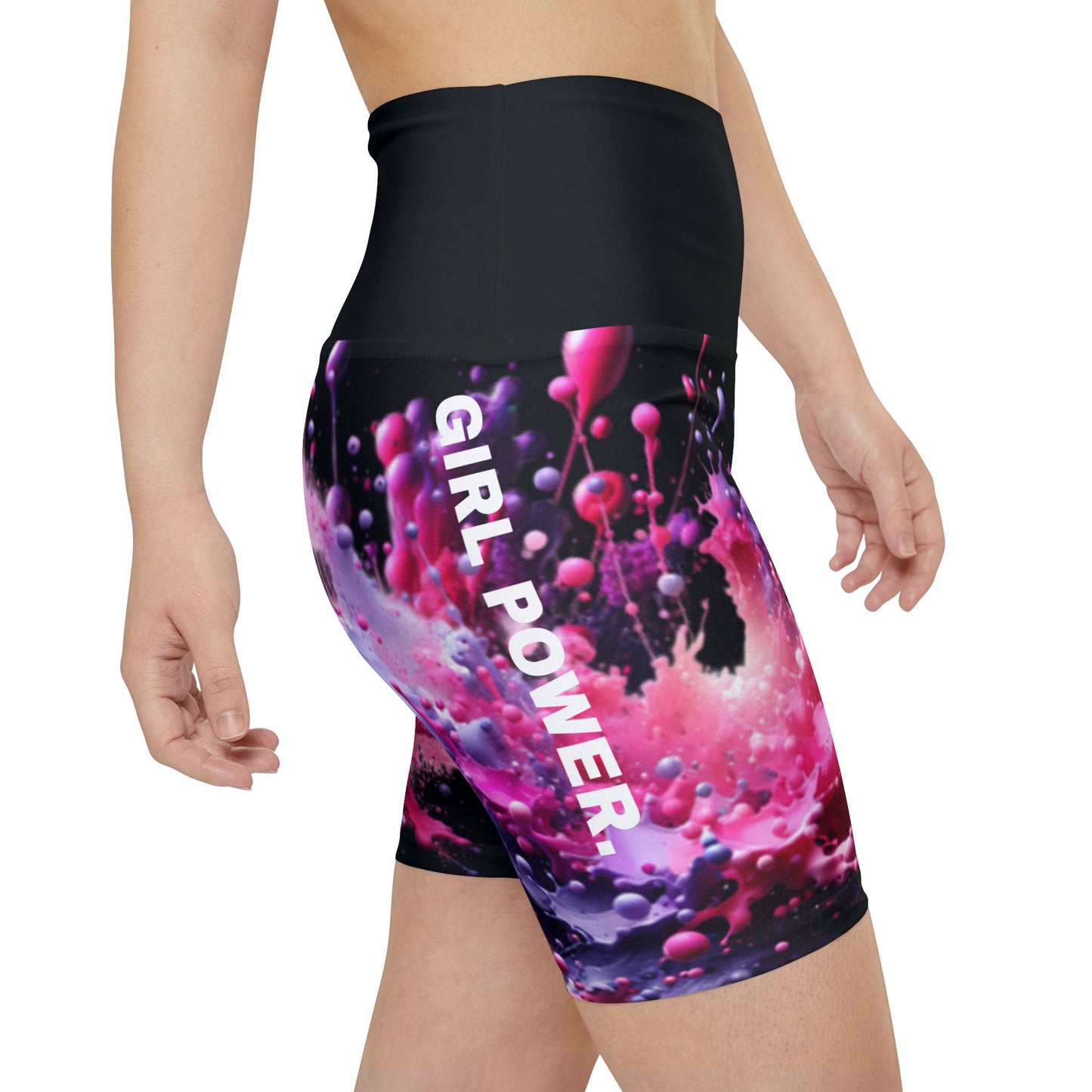 Girl Power. Women's Biker Shorts - Graphic  Activewear