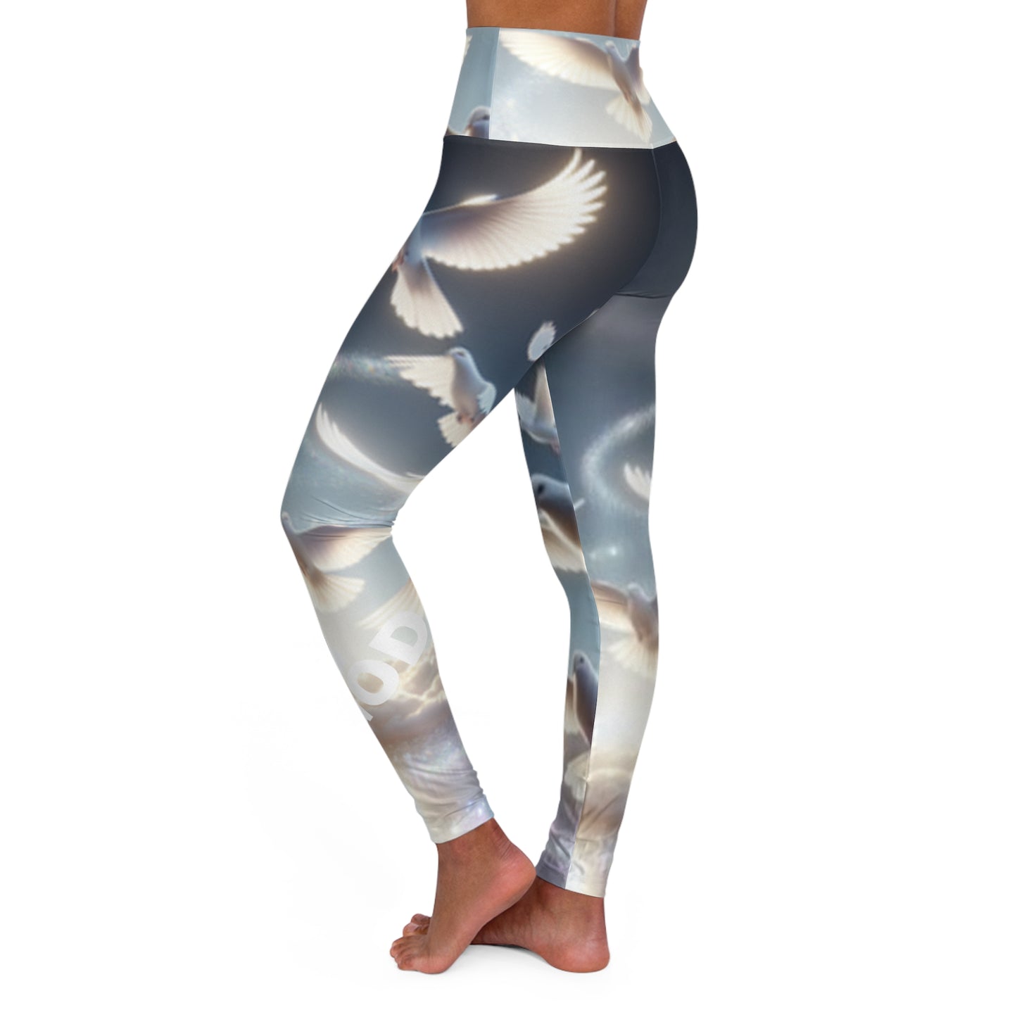 God Can. High-Waisted Women's Leggings, Religious Statement