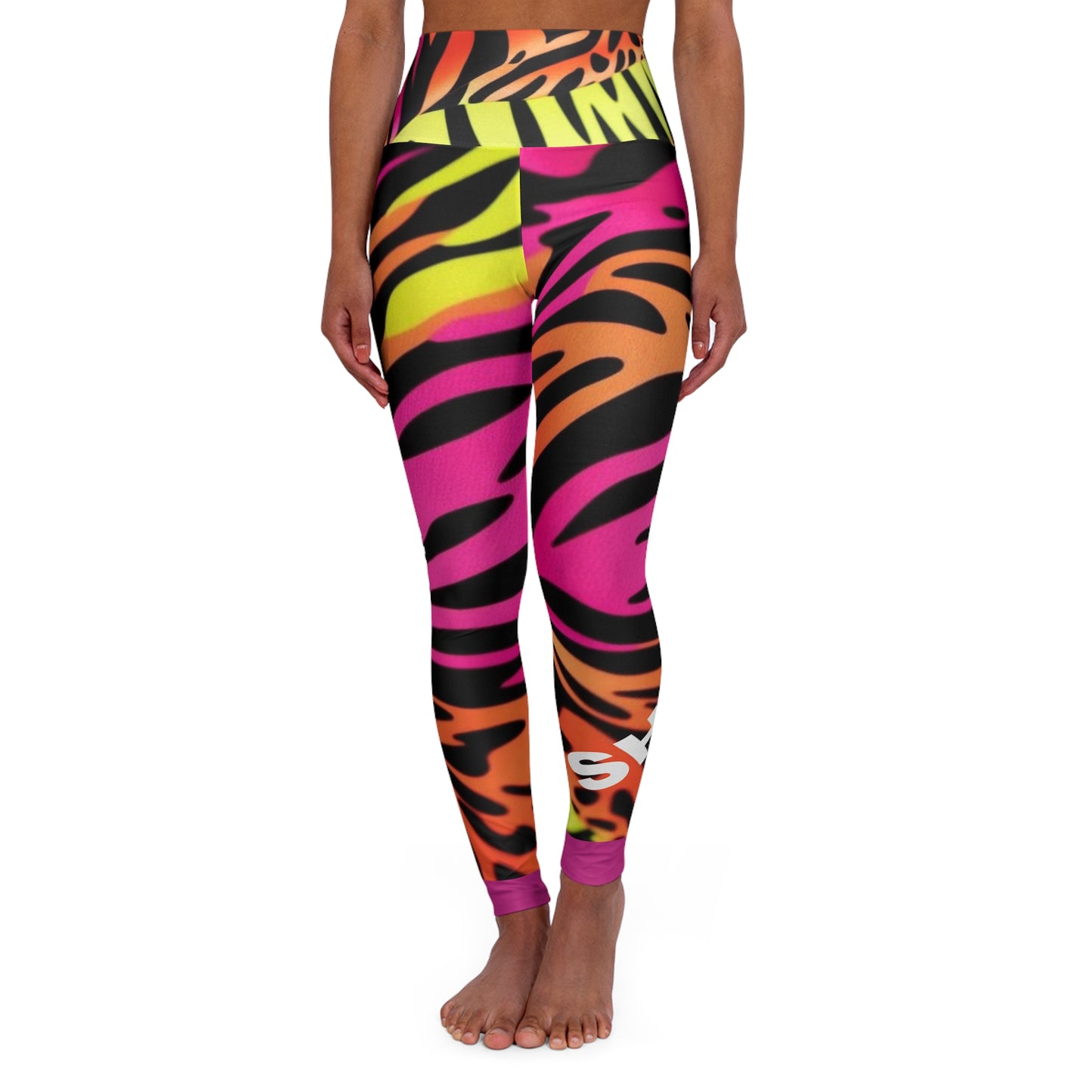 She's A Runner. High-Waisted Women's Leggings. Yoga pants, Statement Design