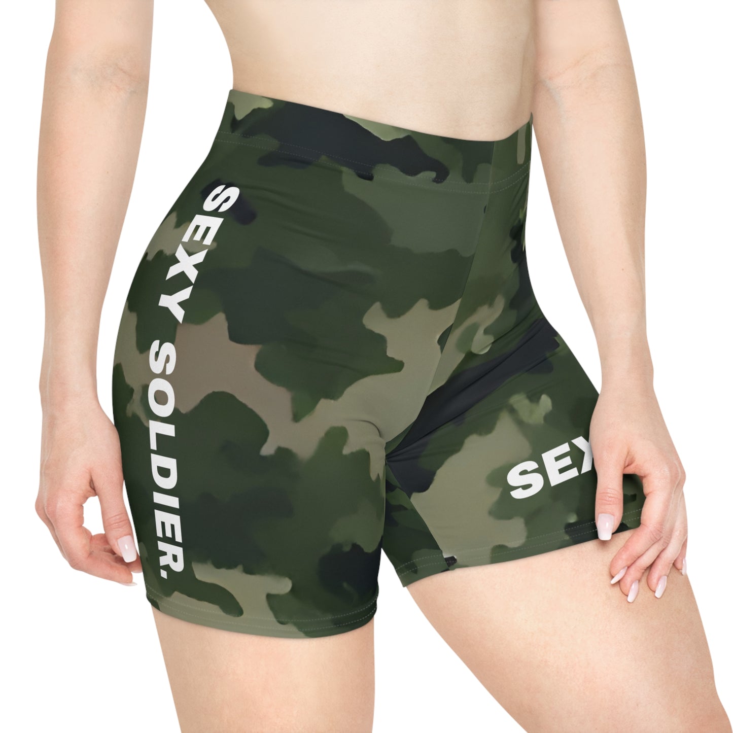 Sexy Soldier. Women's Biker Shorts - Graphic  Activewear