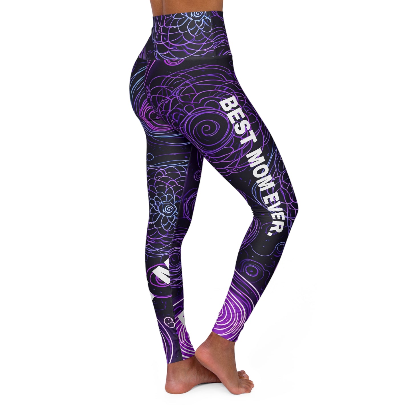 Best Mom Ever. High-Waisted Women's Leggings, Yoga Leggings
