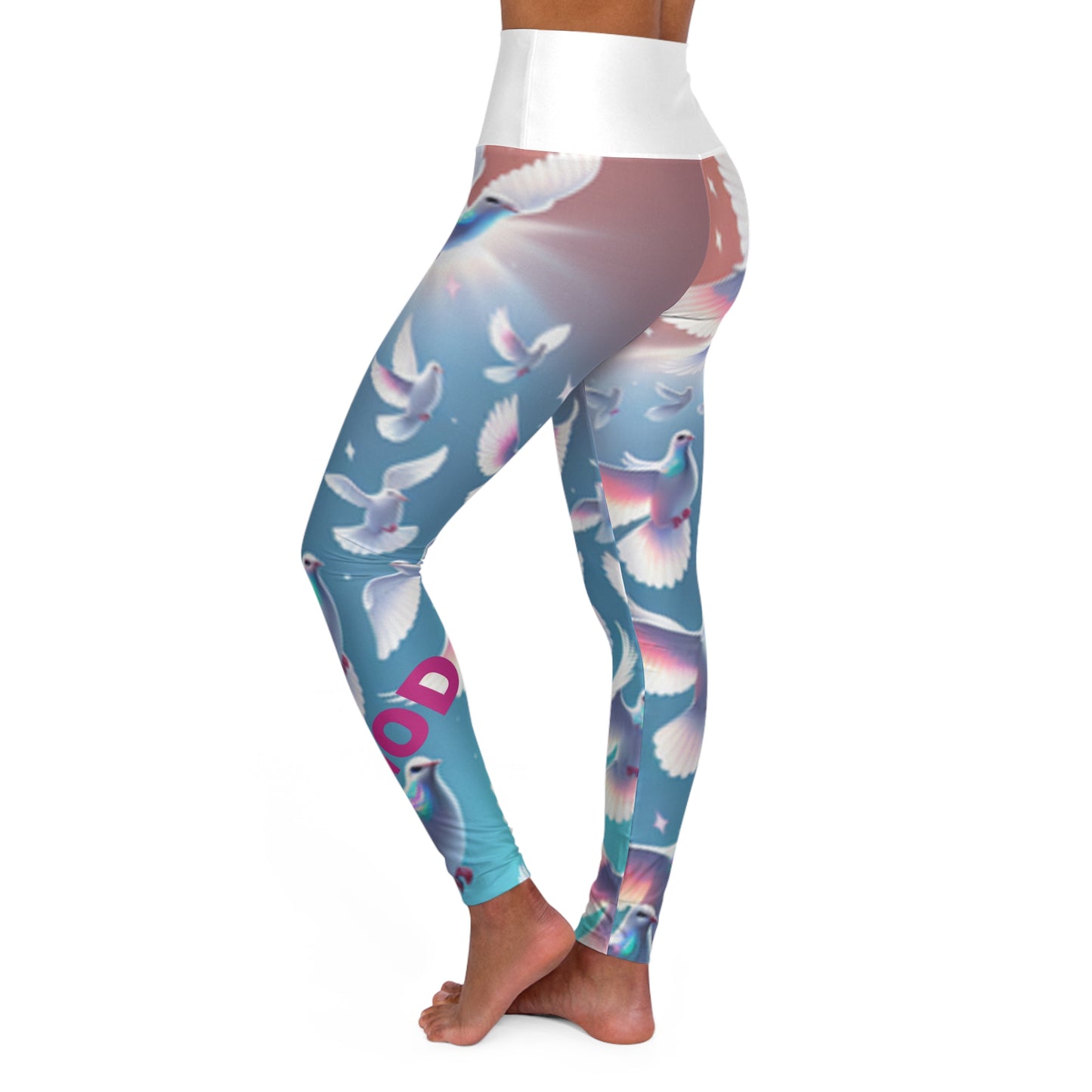 God Can. High-Waisted Women's Leggings, Religious Statement