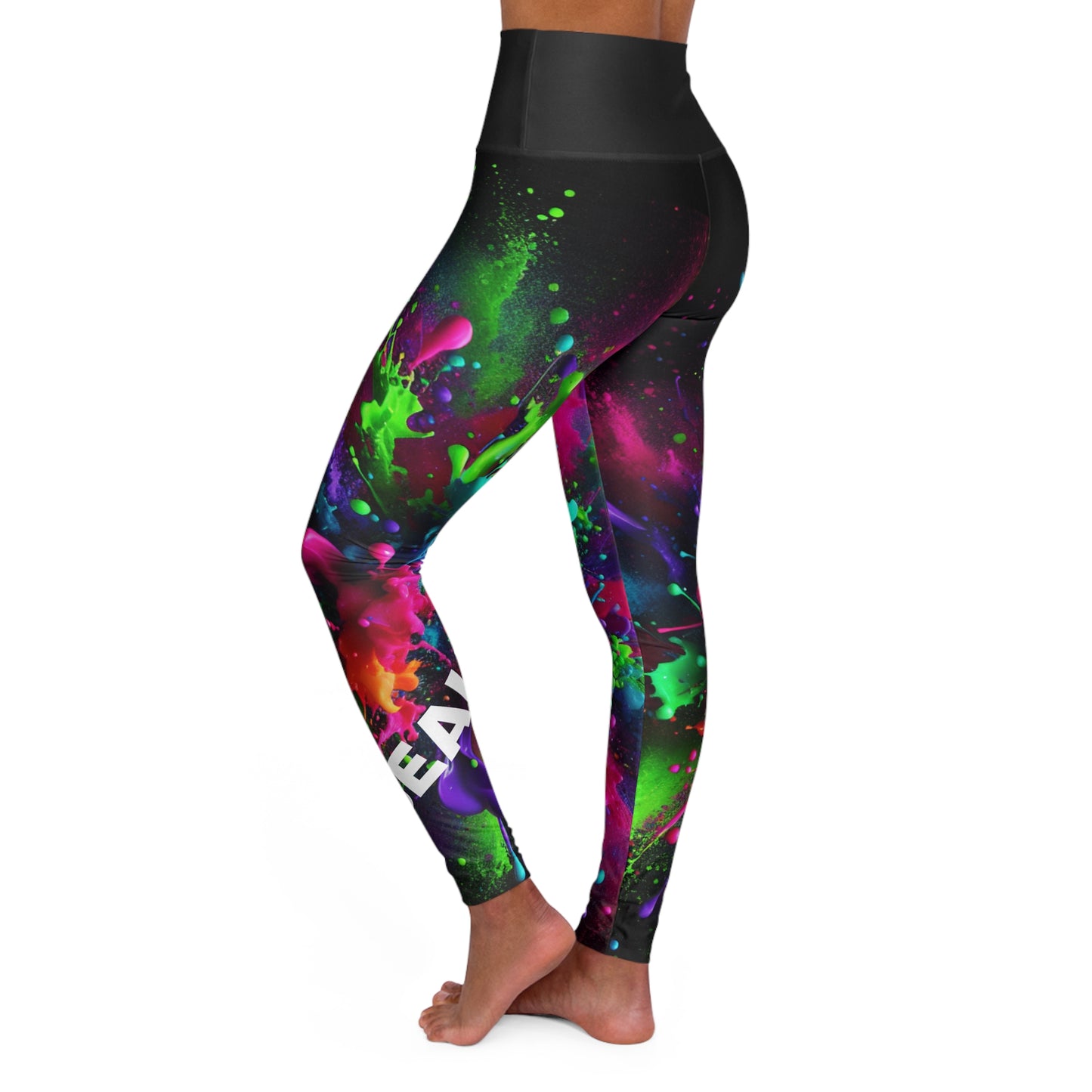 Beauty. Brains. Muscle. High-Waisted Women's Leggings. Yoga pants, Statement Design