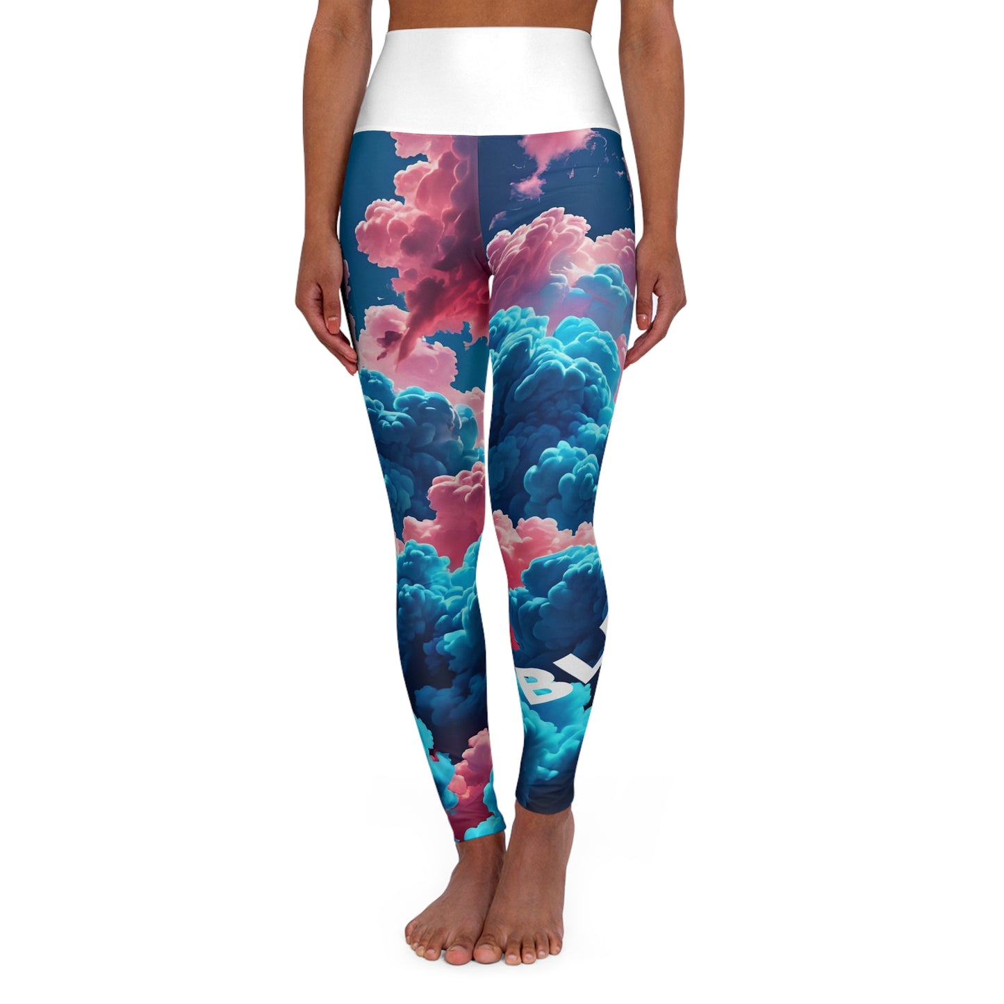 Blessed. High-Waisted Women's Leggings, Religious Statement
