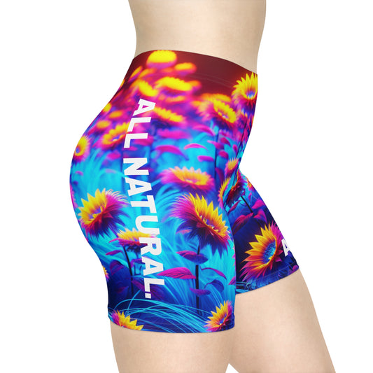 All Natural. Women's Biker Shorts - Graphic  Activewear