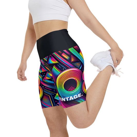 Vintage. Women's Biker Shorts - Graphic  Activewear