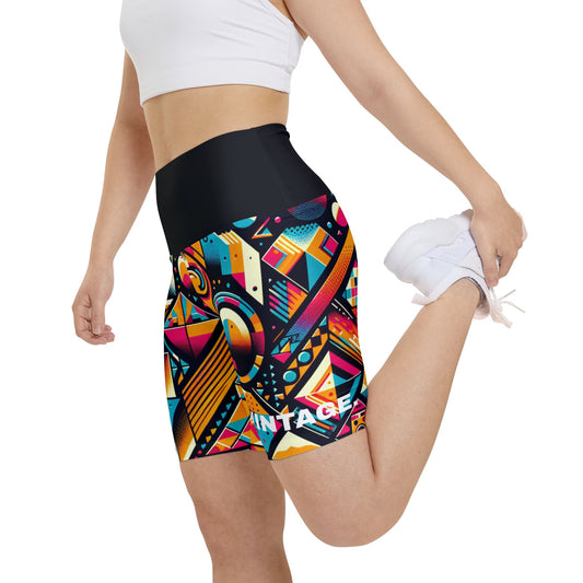 Vintage. Women's Biker Shorts - Graphic  Activewear